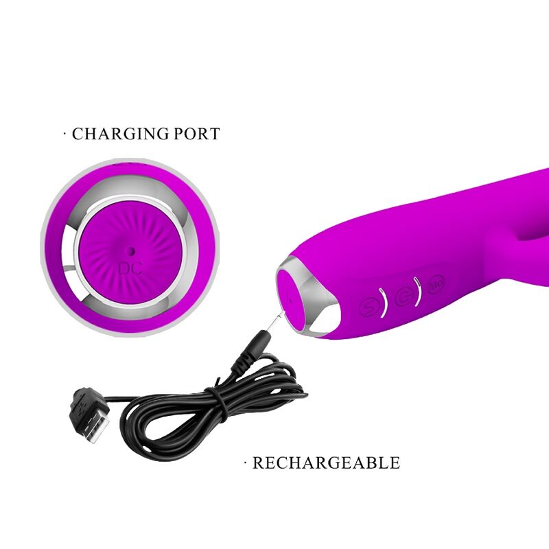 Pretty love - regina vibrador-succionador recargable morado