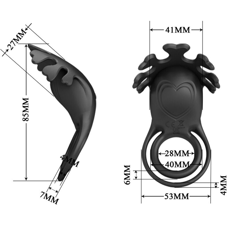 Pretty love - ruben anillo vibrador 7 vibraciones silicona