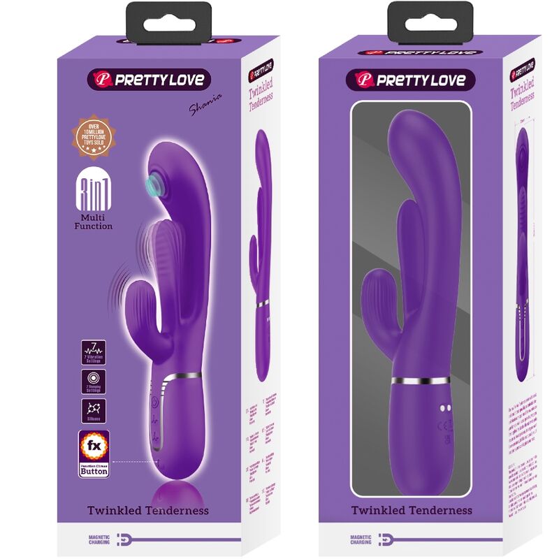 Pretty love - shania triple vibrador rabbit multifunción