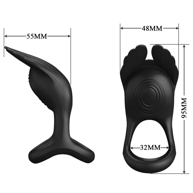 Pretty love - silas anillo vibrador 7 vibraciones silicona