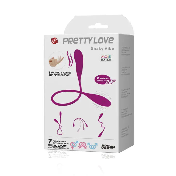 Pretty love - smart snaky vibe vibrador 7 v + 3 tickling
