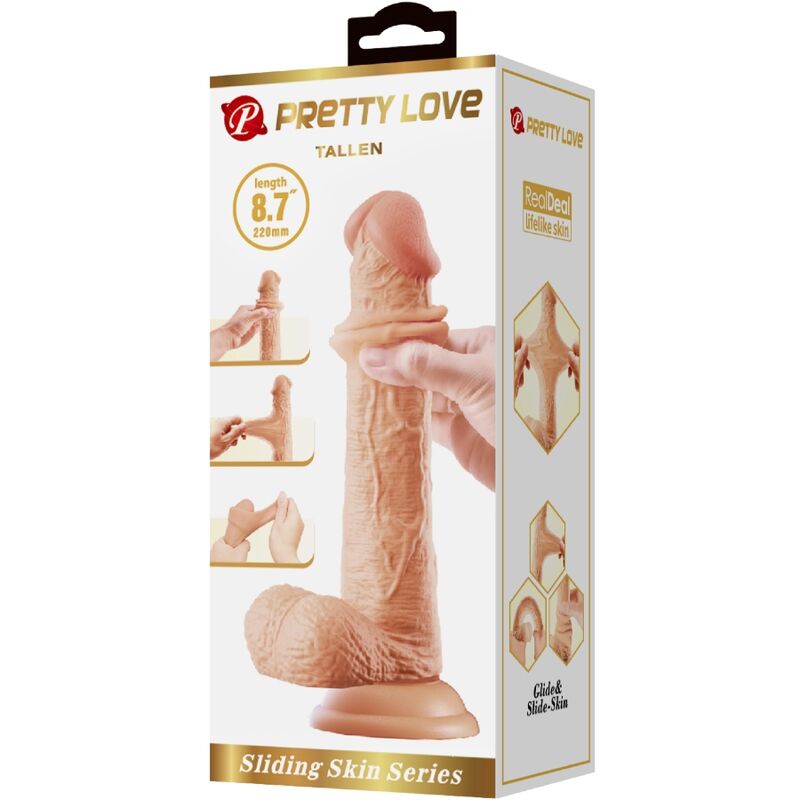 Pretty love - tallen dildo realístico 22 cm natural