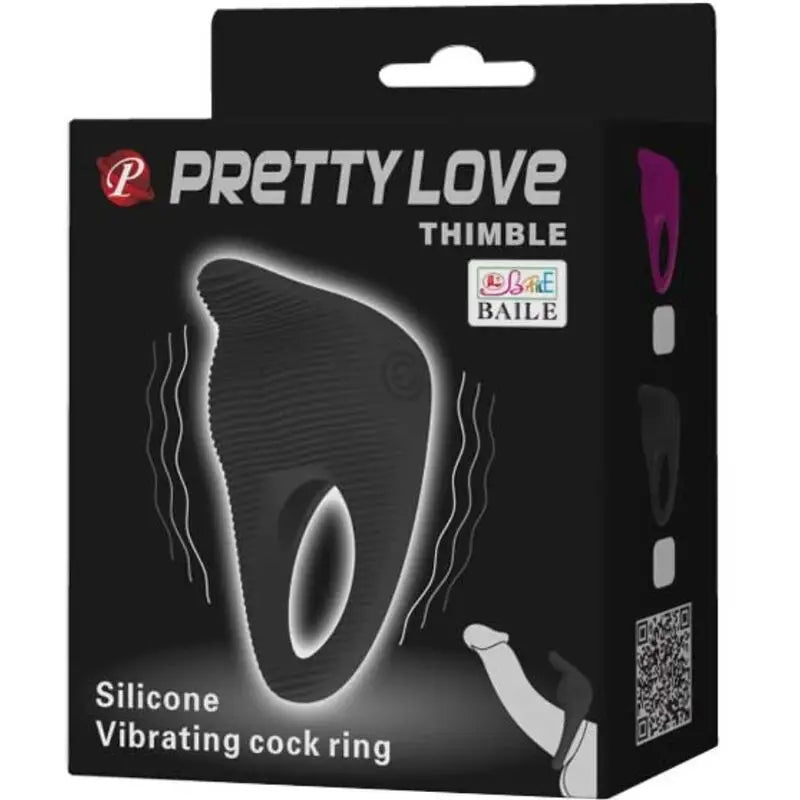 Pretty love - thimble anillo vibrador negro
