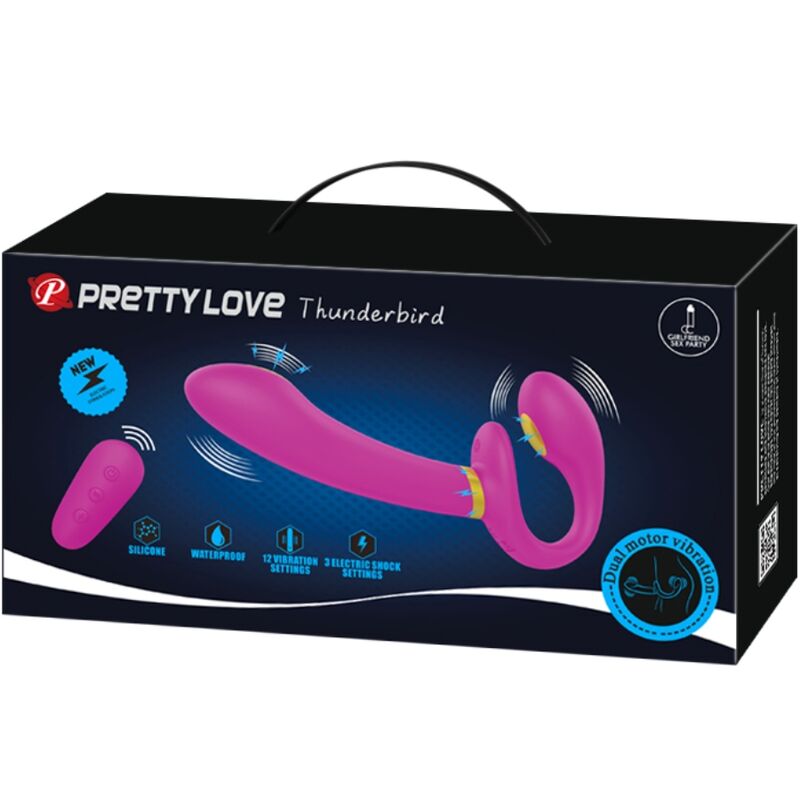 Pretty love - thunderbird vibrador doble strap-on control