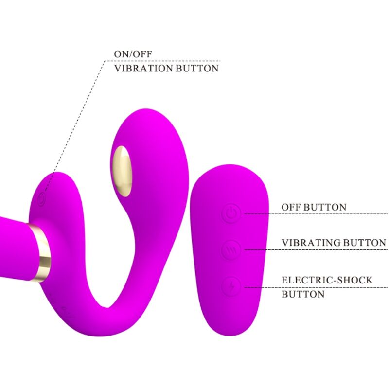 Pretty love - thunderbird vibrador doble strap-on control