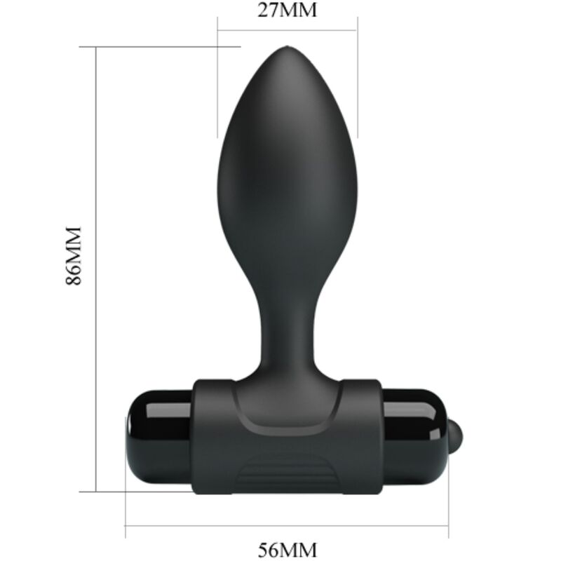 Pretty love - vibra butt plug anal 10 vibraciones negro