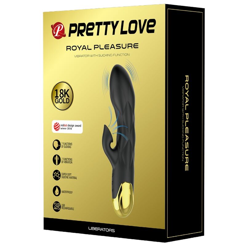 Pretty love - vibrador de lujo bañado en oro recargable