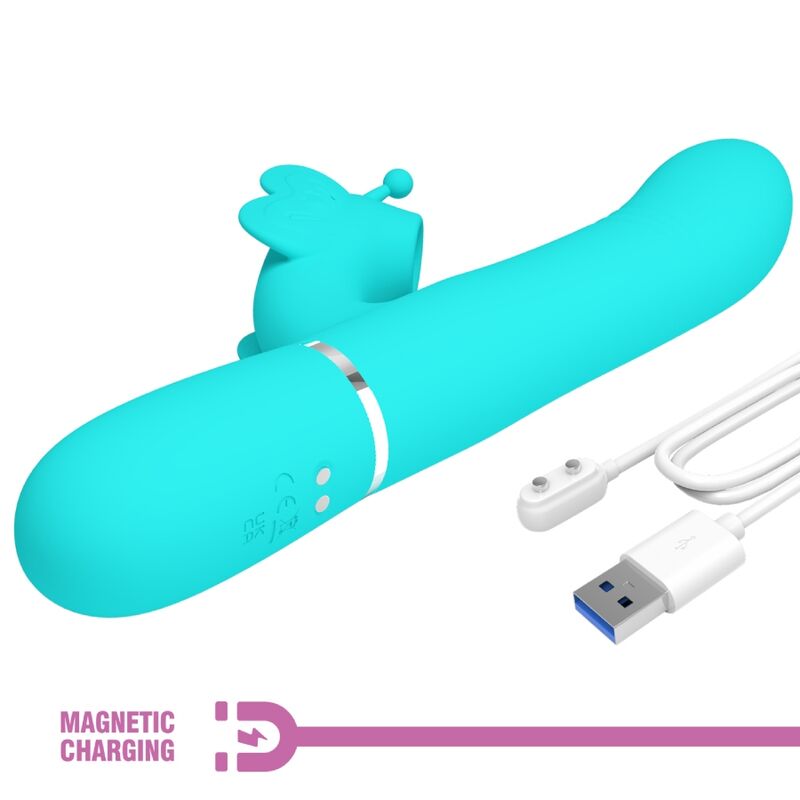 Pretty love - vibrador rabbit multifunción 4 en 1 mariposa