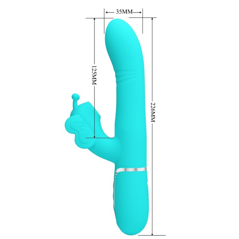 Pretty love - vibrador rabbit multifunción 4 en 1 mariposa