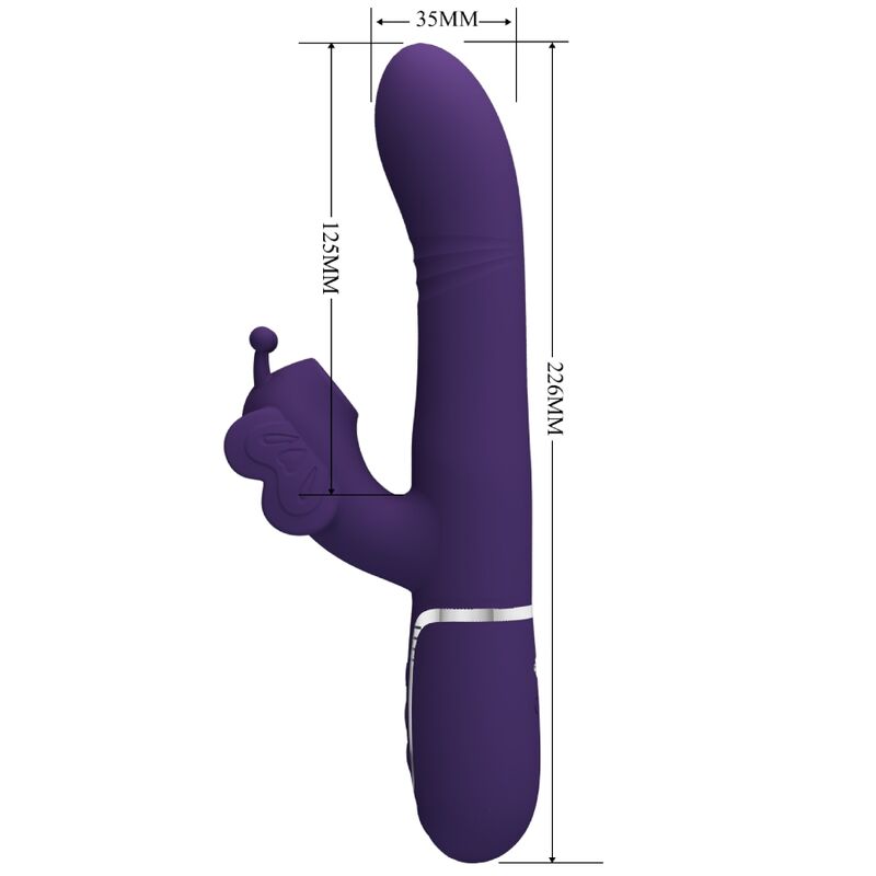 Pretty love - vibrador rabbit multifunción 4 en 1 mariposa