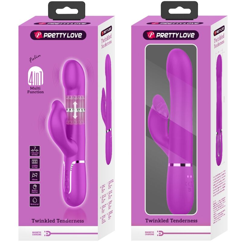 Pretty love - vibrador rabbit perlas violeta