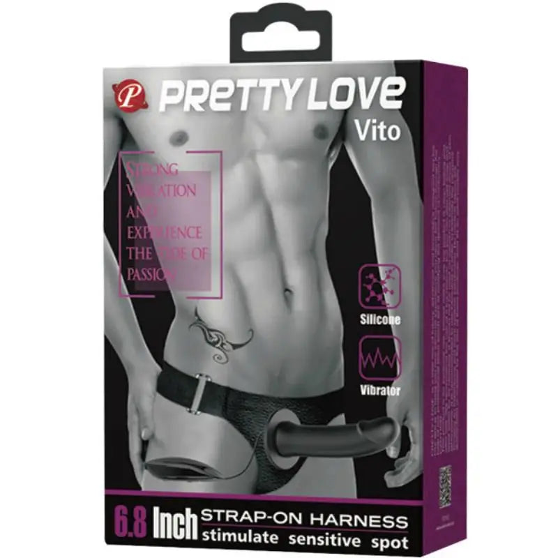 Pretty love - vito strap on con dildo hueco y vibración