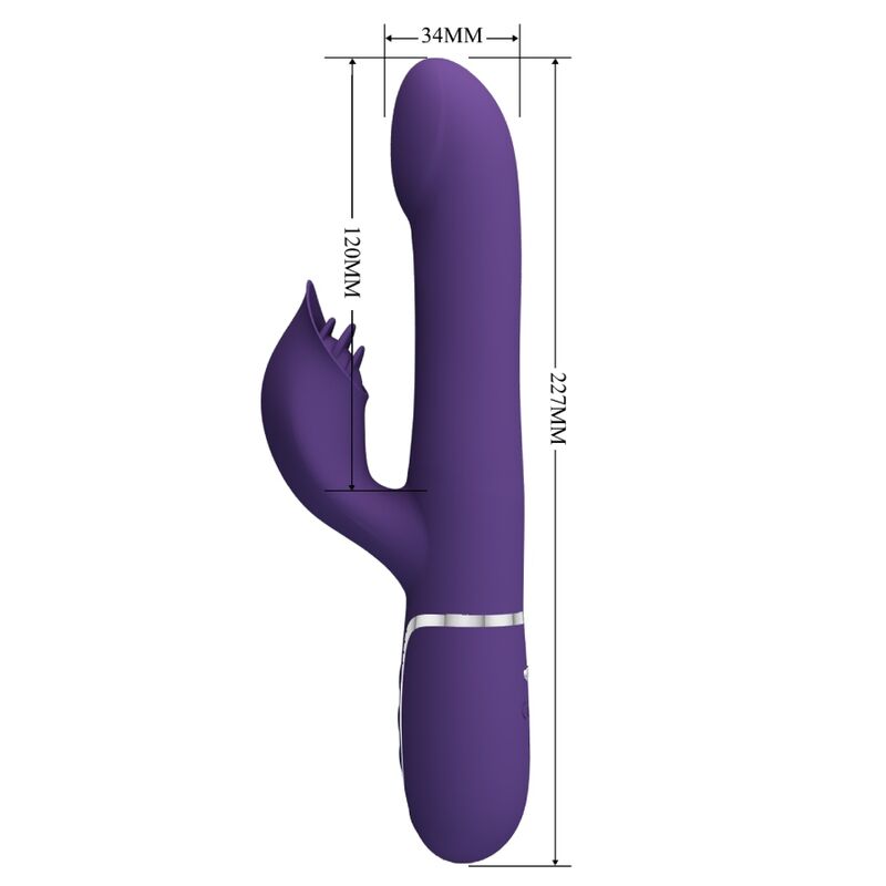 Pretty love - zalin vibrador rabbit perlas 4 en 1 morado