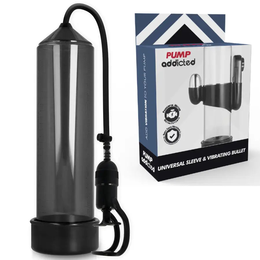 Pump addicted - bomba erección rx5 negro con vibrador