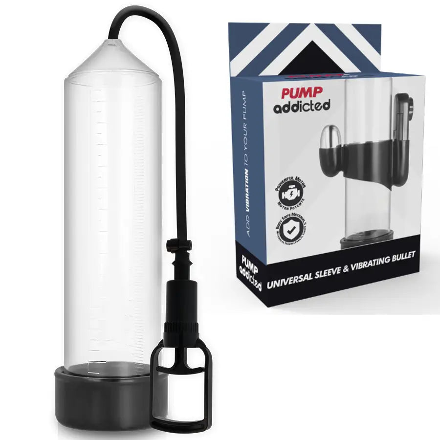 Pump addicted - bomba erección rx7 transparente con vibrador
