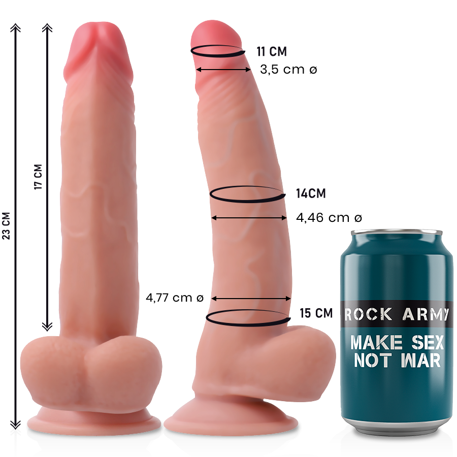 Rockarmy - leopard dildo realista dual density 23 cm -o-