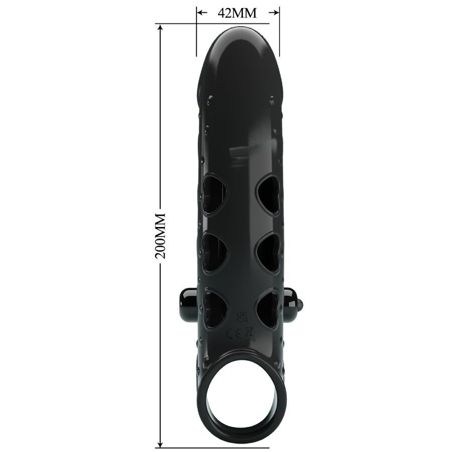 Romance - funda para pene con vibración negro