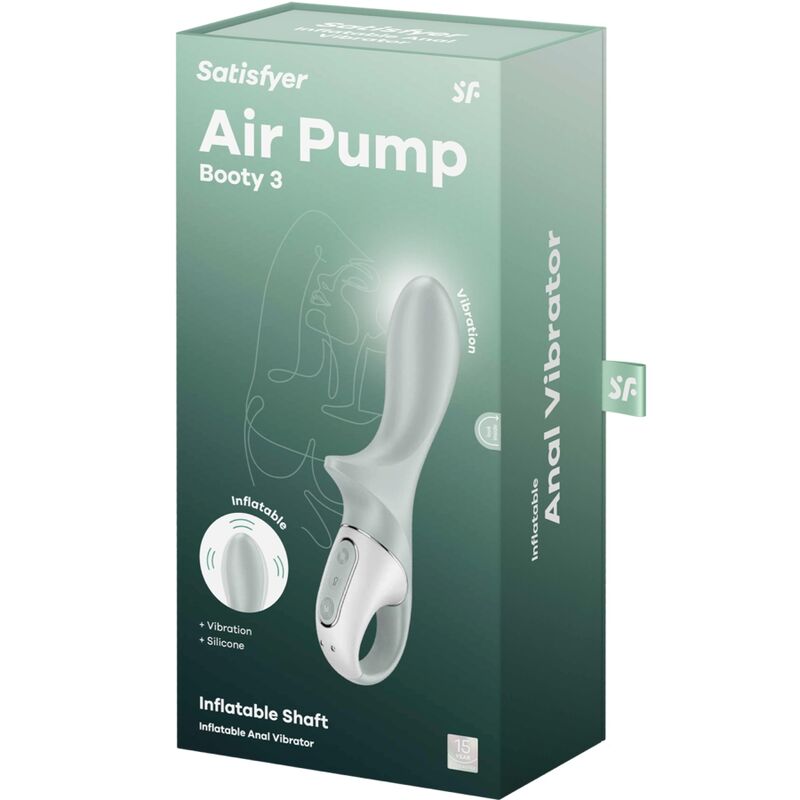Satisfyer - air pump booty 3 vibrador anal inflable verde