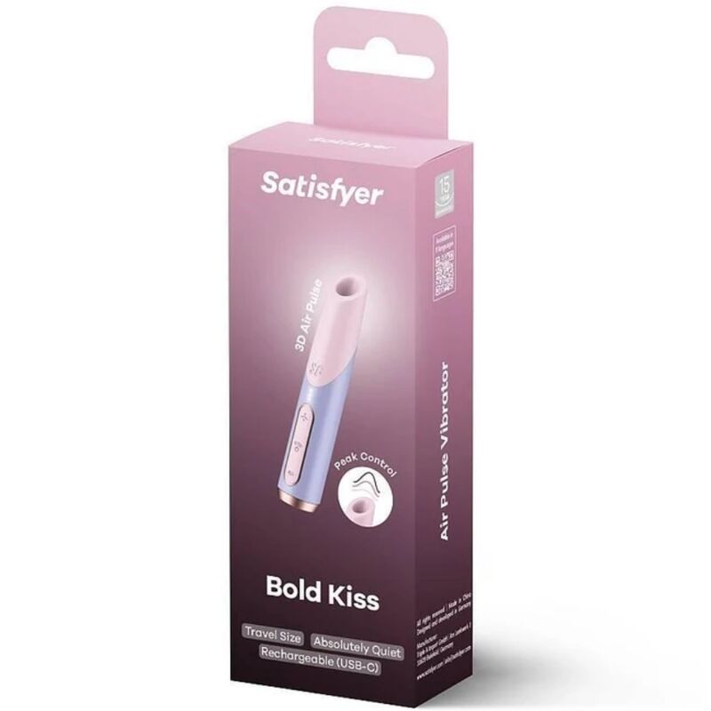 Satisfyer - bold kiss estimulador clítoris por ondas rosa
