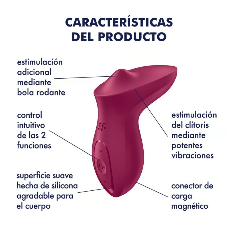 Satisfyer - exciterrr vibrador lay-on clítoris fucsia