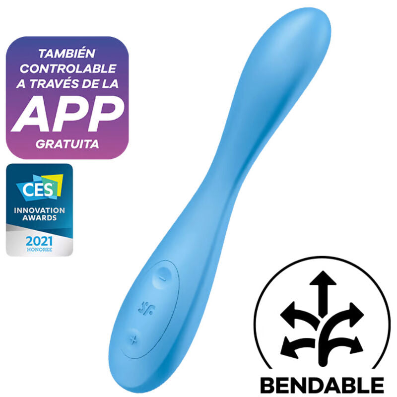 Satisfyer - g-spot flex 4+ multi vibrador app azul
