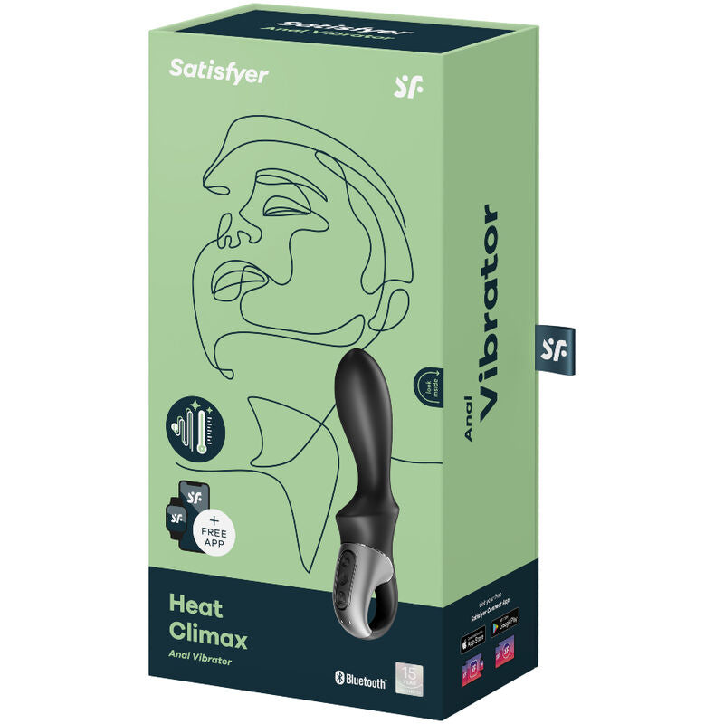 Satisfyer - heat climax vibrador anal app negro