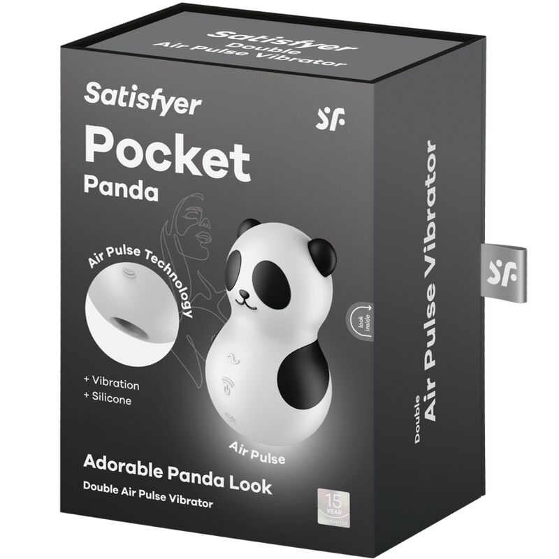 Satisfyer - pocket panda estimulador & vibrador blanco
