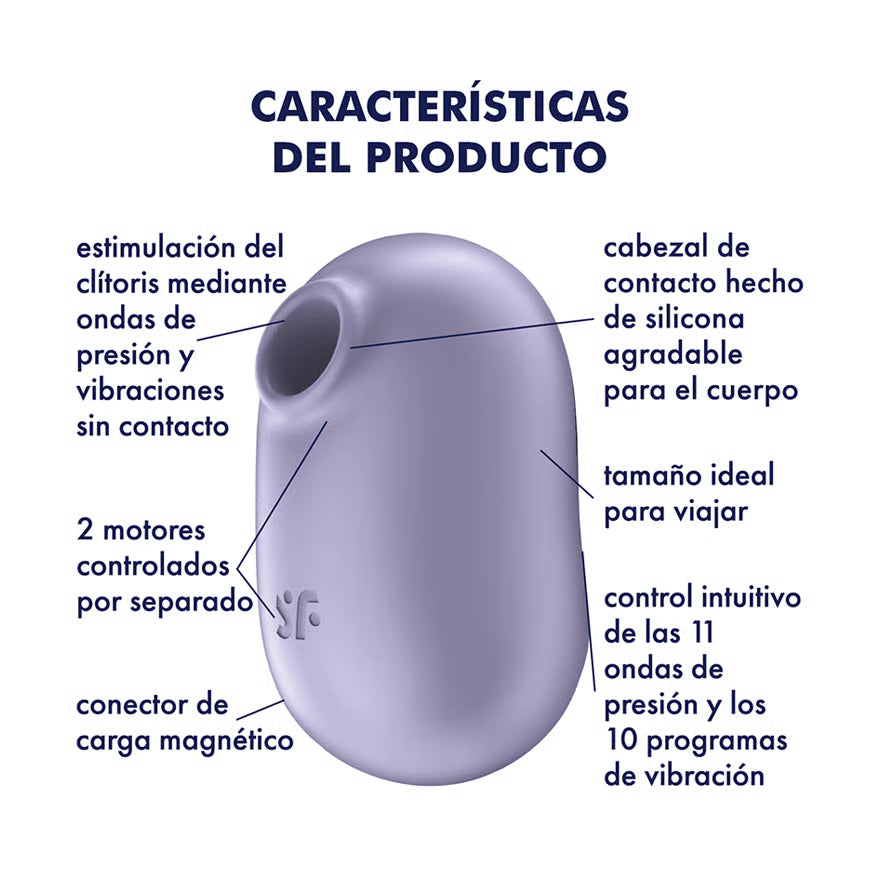 Satisfyer Pro To Go 2 Estimulador y Vibrador Doble Violeta