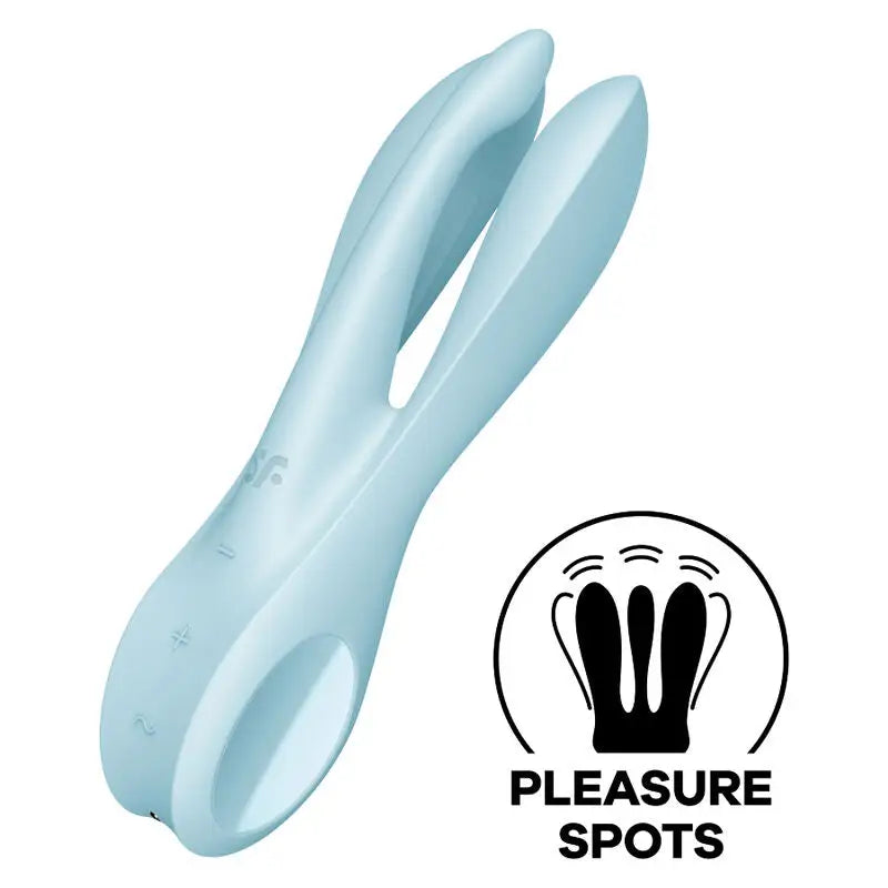Satisfyer - threesome 1 vibrador azul - — / AZUL