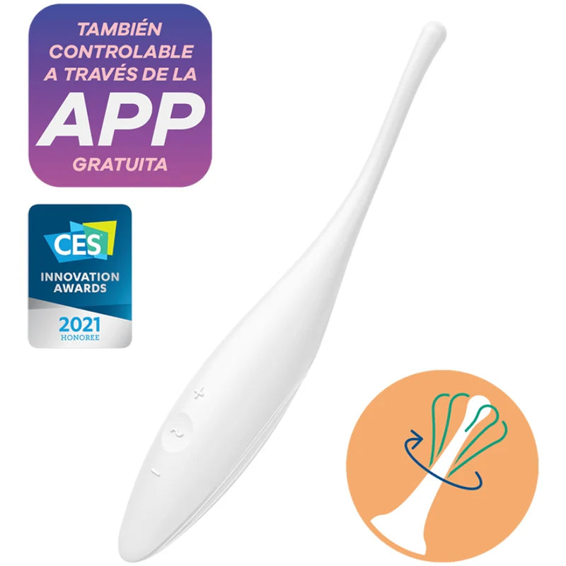 Satisfyer - twirling joy estimulador clitoris blanco
