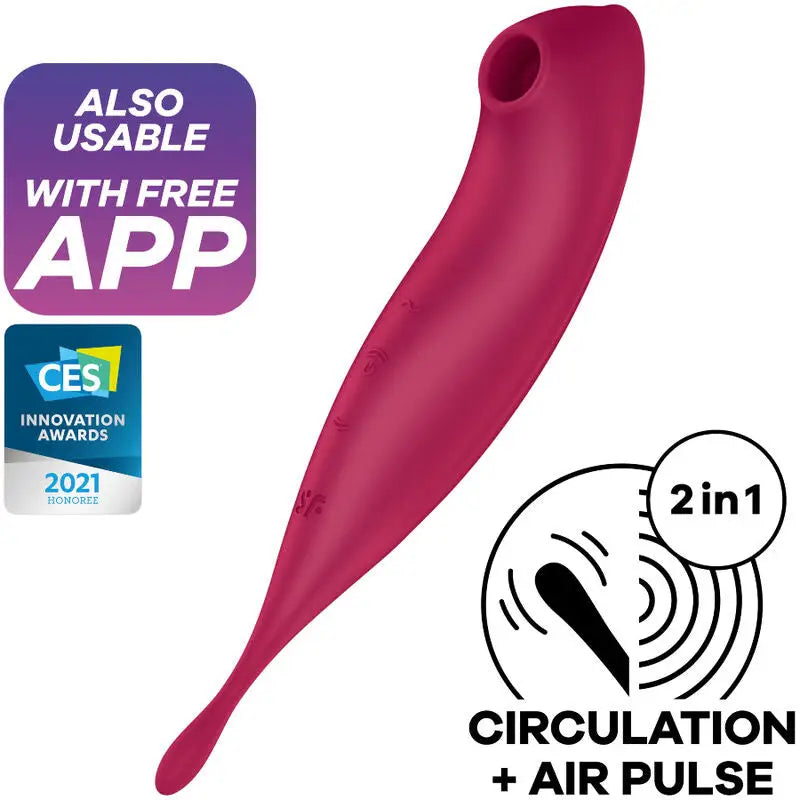 Satisfyer - twirling pro+ estimulador y vibrador app rojo - — / ROJO