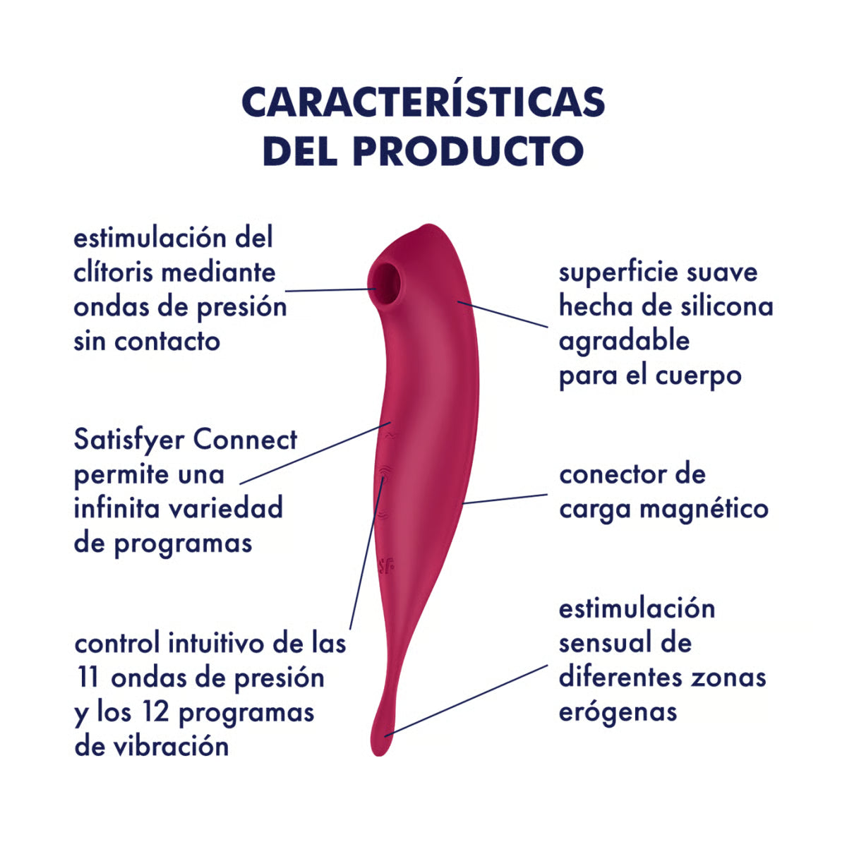 Satisfyer - twirling pro estimulador y vibrador rojo