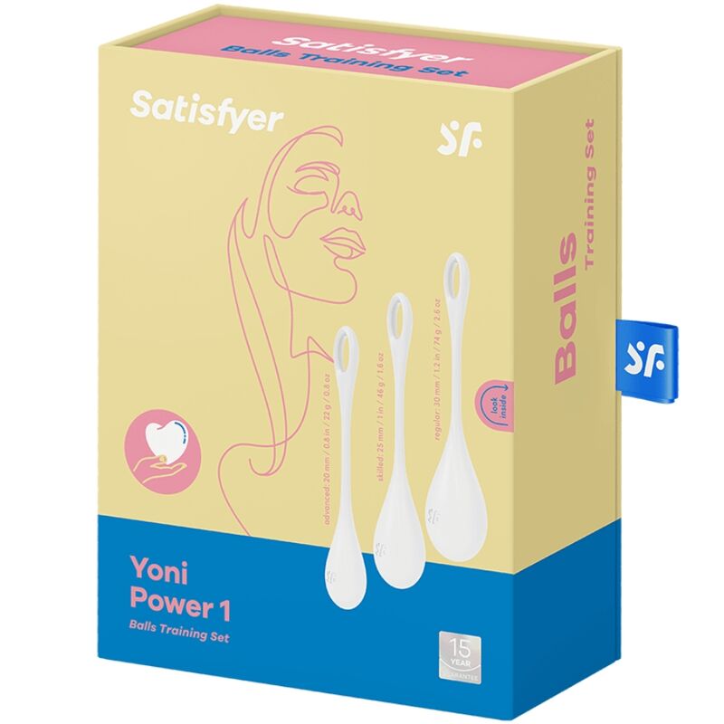 Satisfyer - yoni power 1 kit de entrenamiento blanco