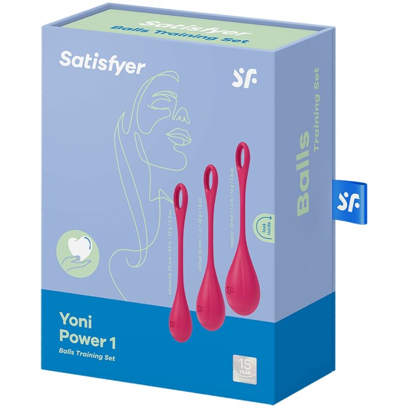 Satisfyer - yoni power 1 kit de entrenamiento rojo