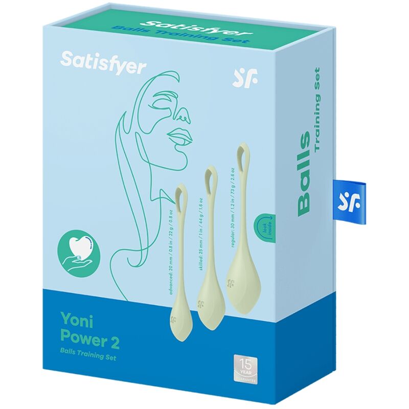 Satisfyer - yoni power 2 kit de entrenamiento verde