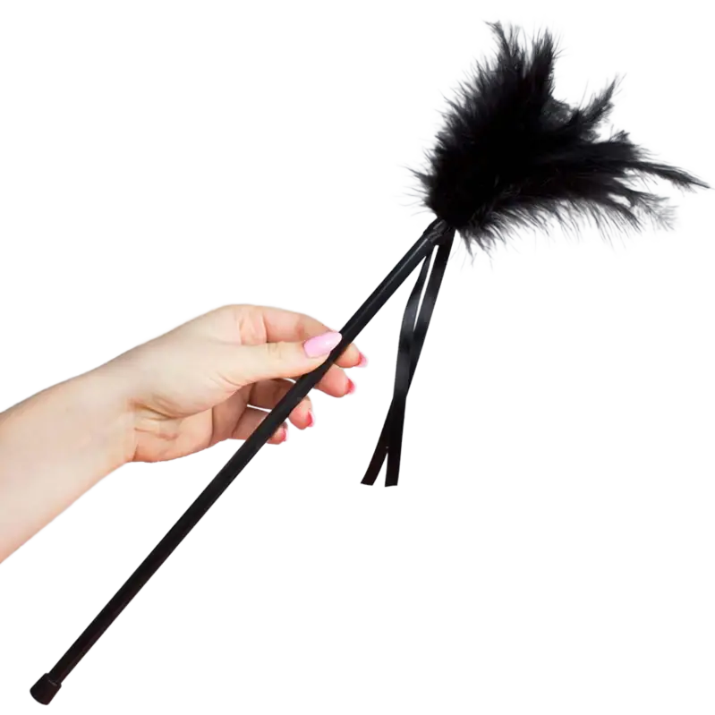 Secretplay - plumero plumas negro 40 cm