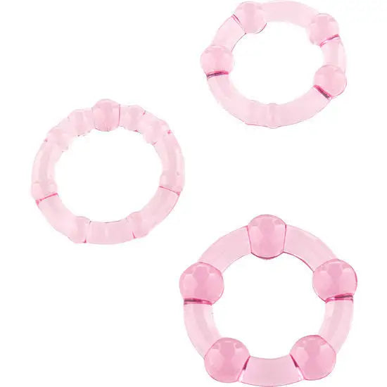 Seven creations - juego tres anillos pene rosa