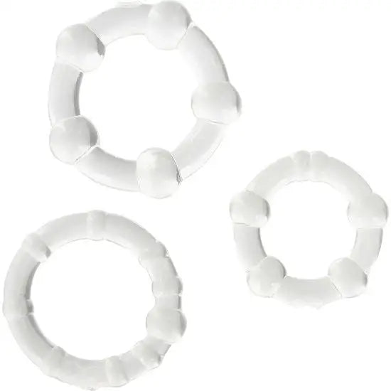 Seven creations - juego tres anillos pene transparente