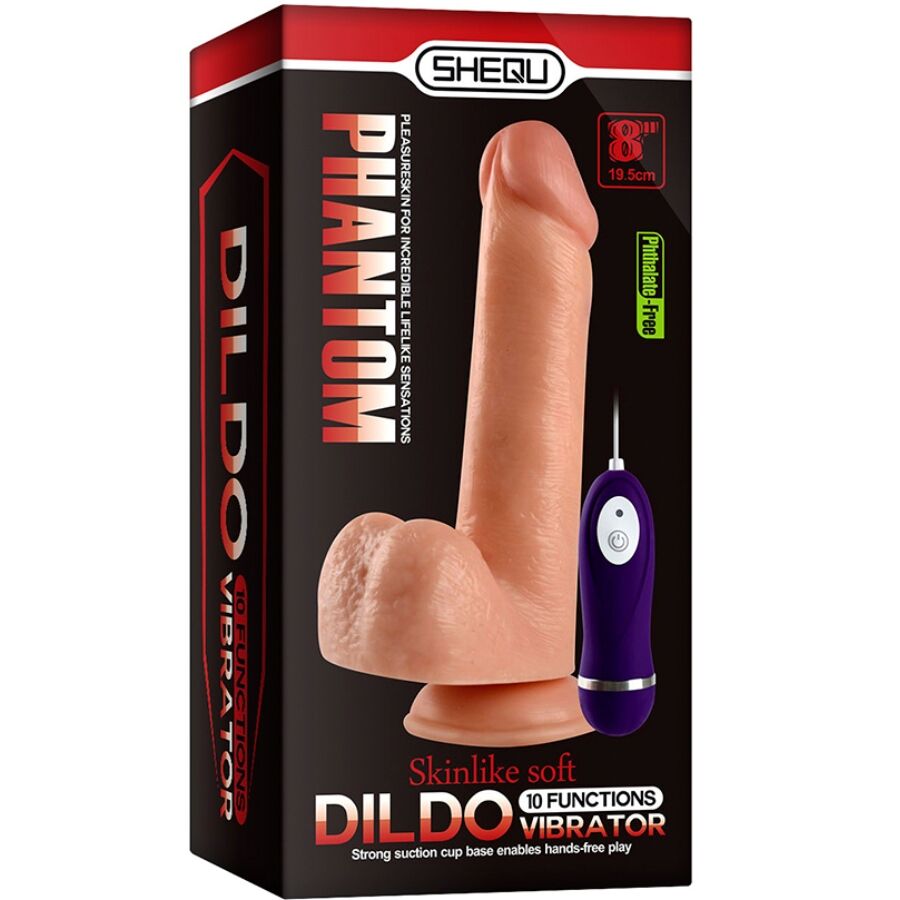 Shequ - adam dildo vibrador con control remoto 21 cm