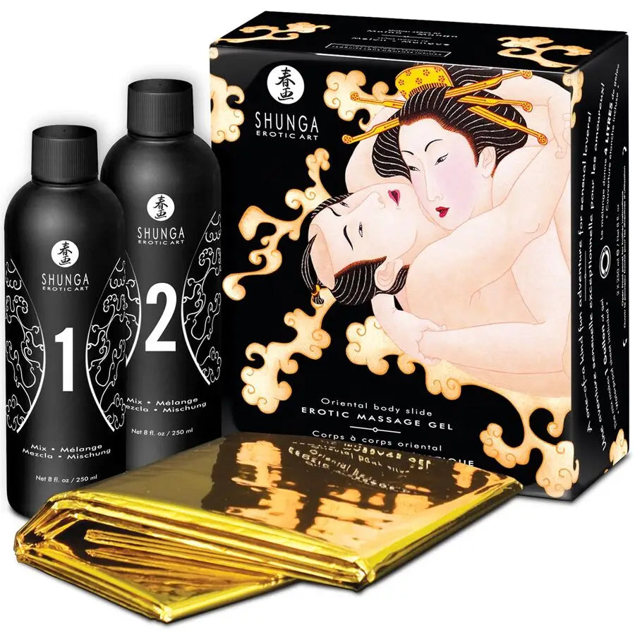 Shunga - gel de masaje erótico cuerpo a cuerpo oriental