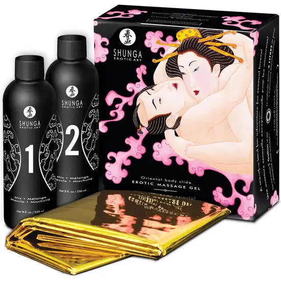 Shunga - gel de masaje erótico cuerpo a cuerpo oriental