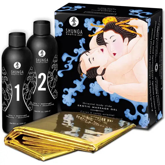 Shunga - gel de masaje erótico cuerpo a cuerpo oriental