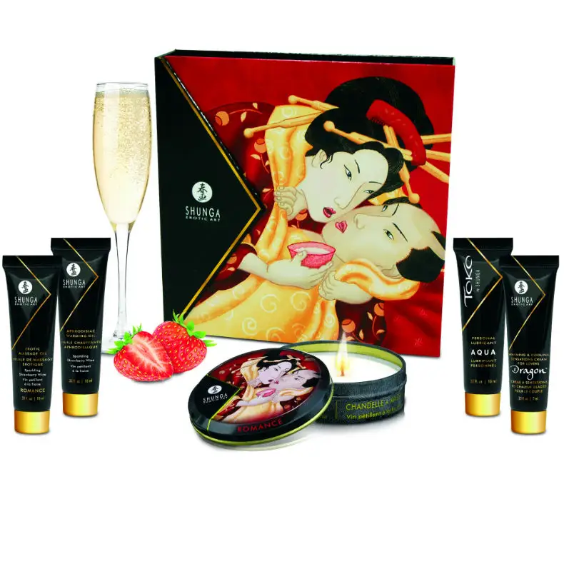 Shunga - kit secret geisha fresas y cava