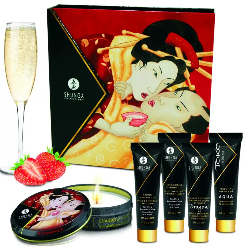 Shunga - kit secret geisha fresas y cava