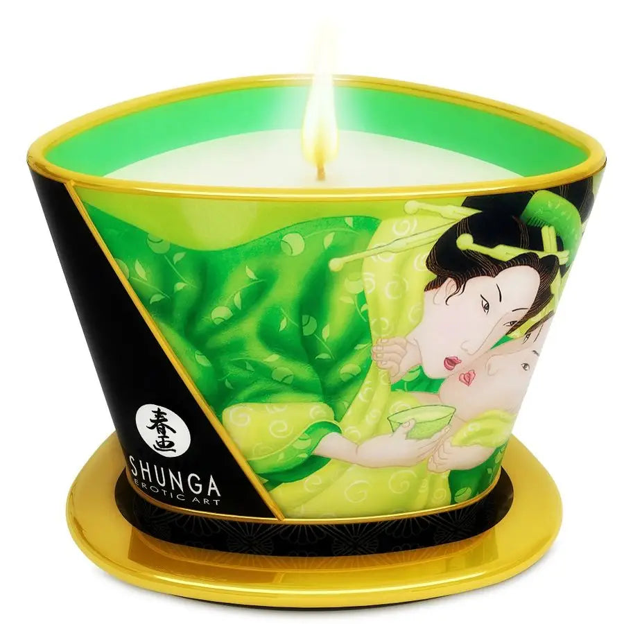 Shunga - mini caress by candelight vela masaje té verde 170