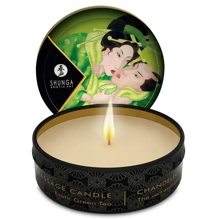 Shunga - mini caress by candelight vela masaje té verde 30