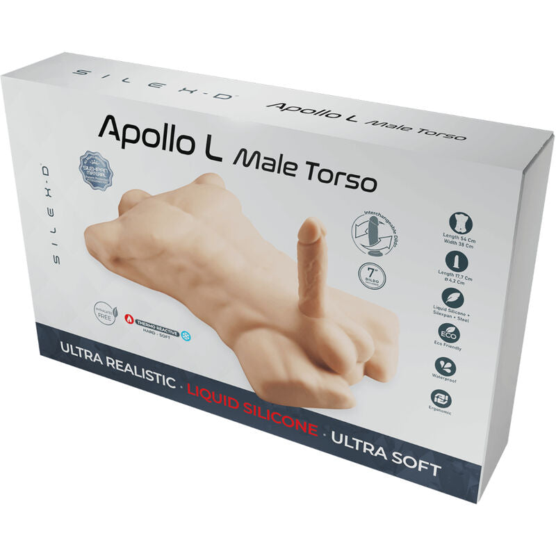 Silexd - apollo l torso realístico masculino