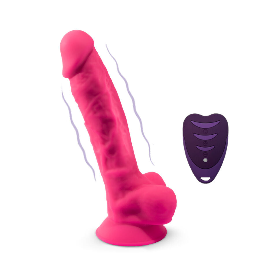 Silexd - pene realístico modelo 18 rosa vibración + control
