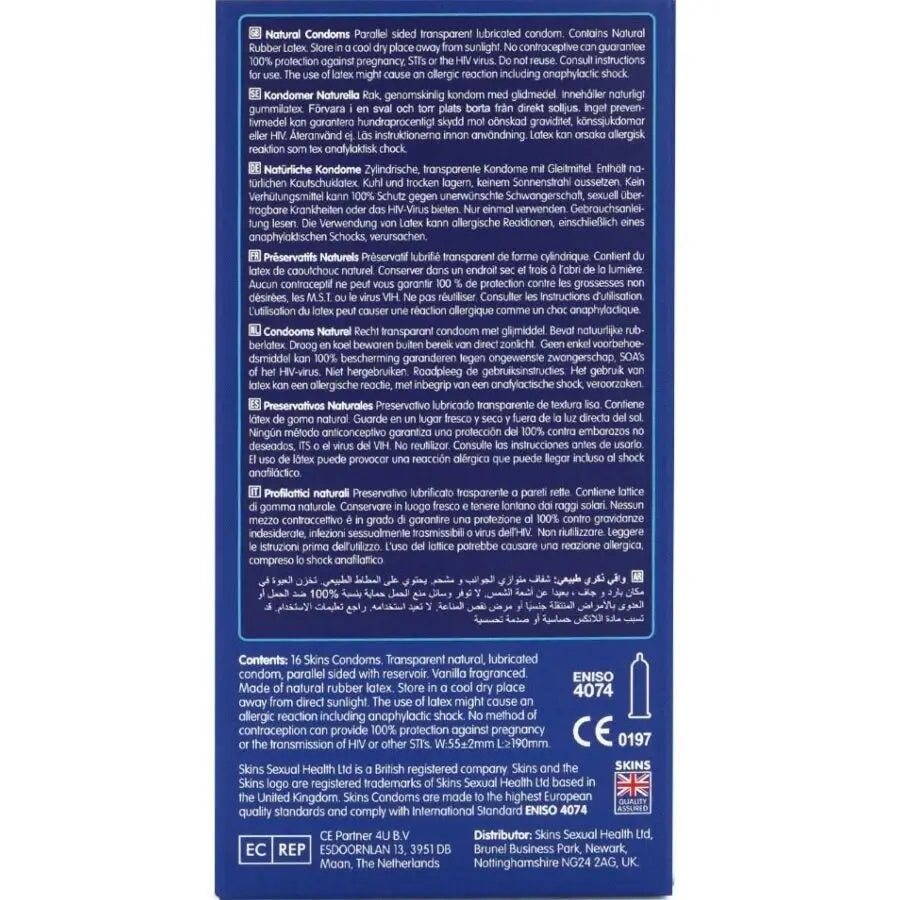 Skins - natural preservativos premium pack 16