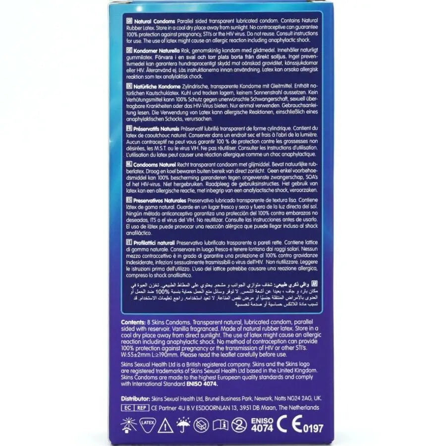 Skins - natural preservativos premium pack 8